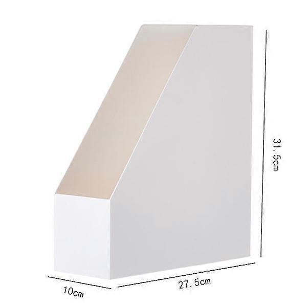 Set of 2 White Plastic Magazine Racks
