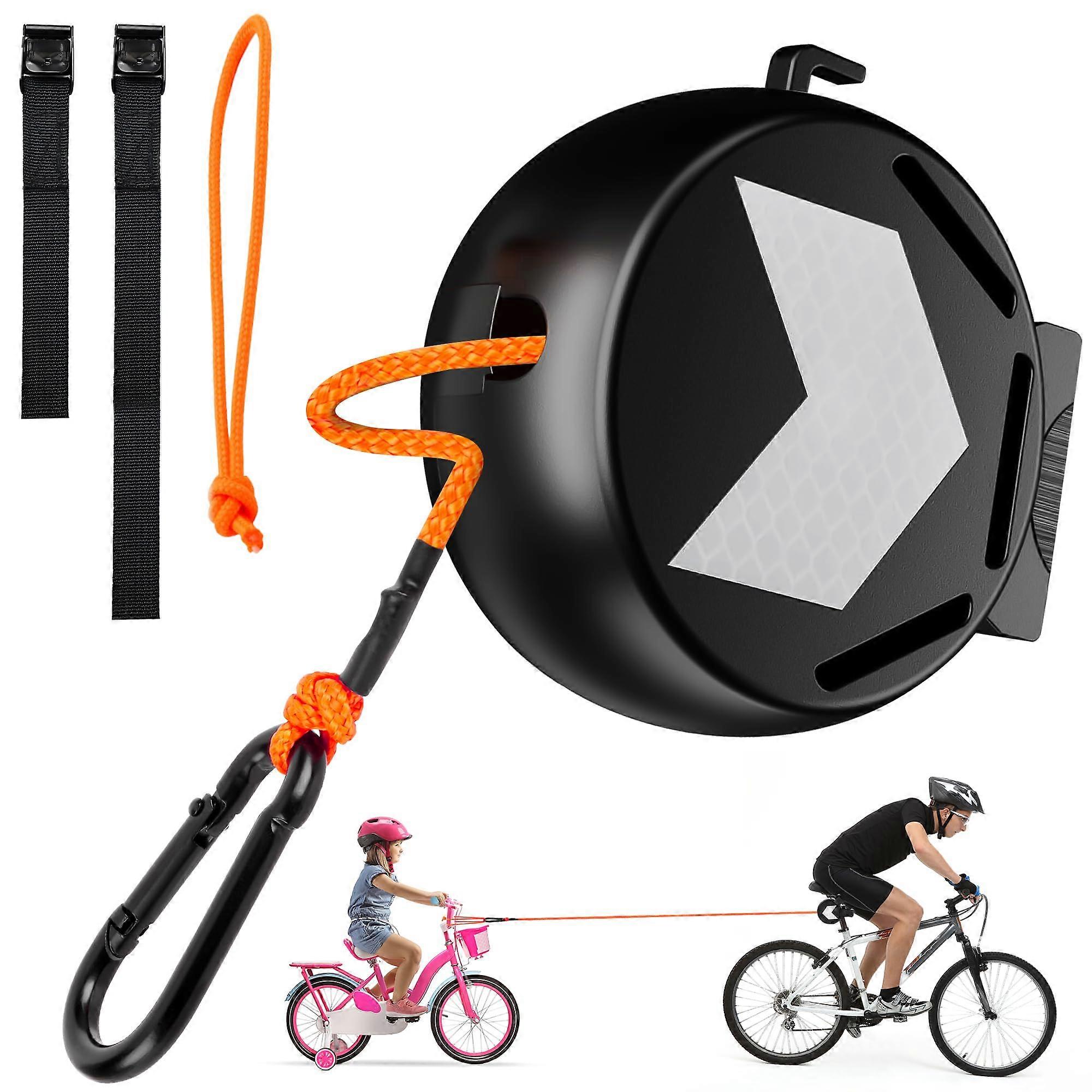 Bicycle Tow Rope 2 m, Safe Attach/Detach, Fits All Handlebars and Seat Posts, 120 kg Load, Woom, MTB, E-Bike Compatible