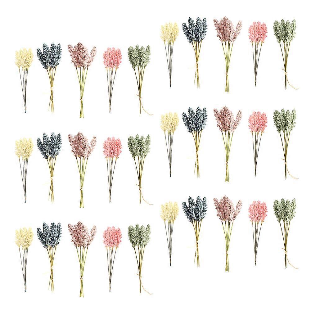 30Pcs Colorful Artificial Flowers Set Cornflower Shape Excellent Craftsmanship for Home and Wedding Decoration Materials
