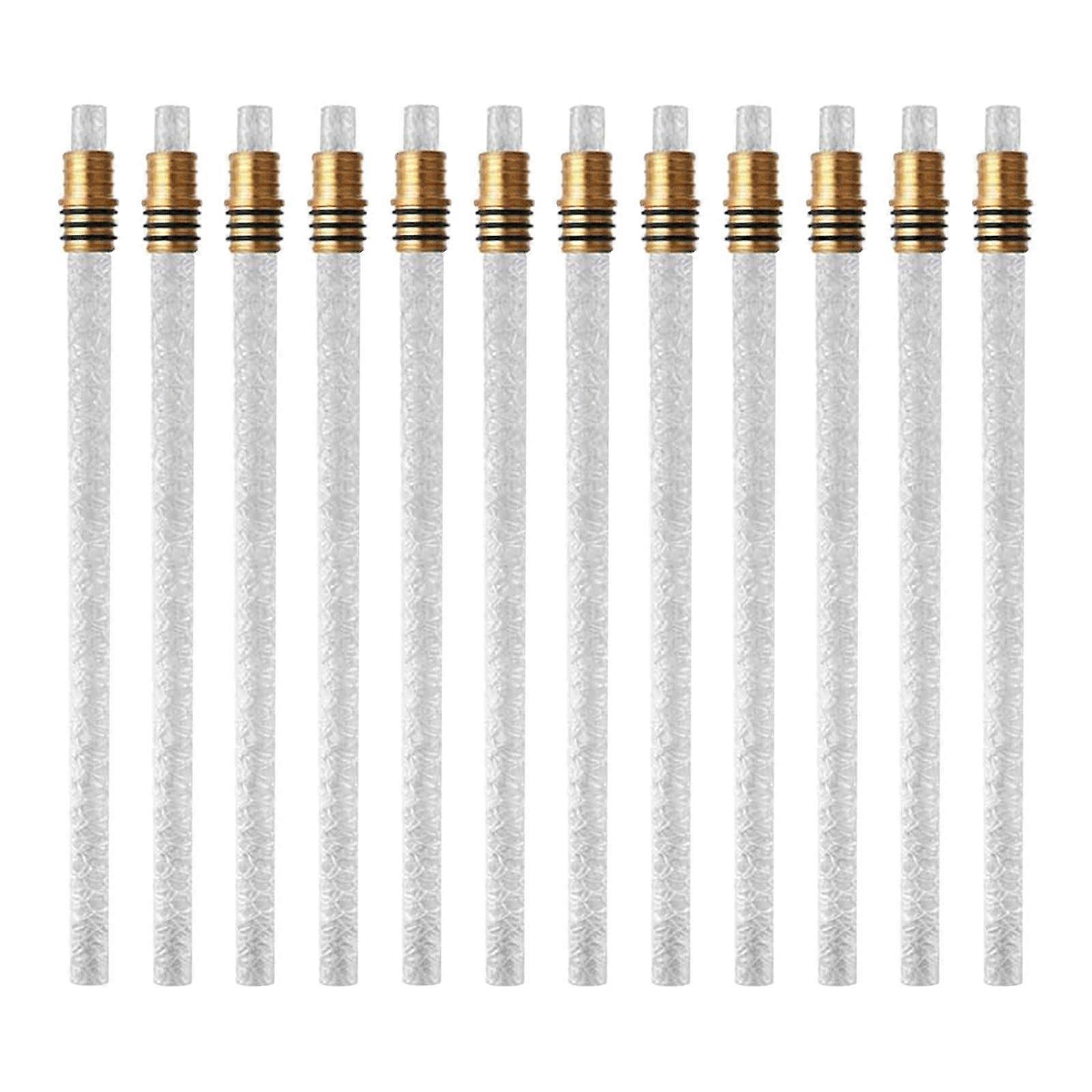 6/12 Piece Wine Bottle Torch Set with Brass Holders, Replacement Wicks, Outdoor Decoration, Pack of 12