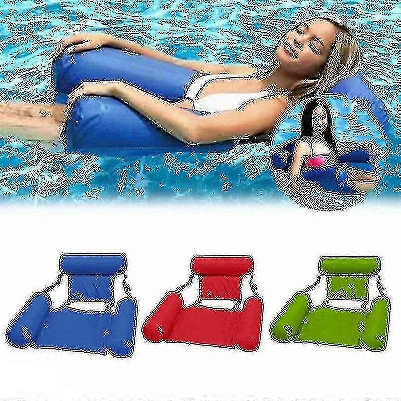 Inflatable Swimming Pool Floating Chair for Lounge and Relaxation, Water Bed for Beach or Summer Use