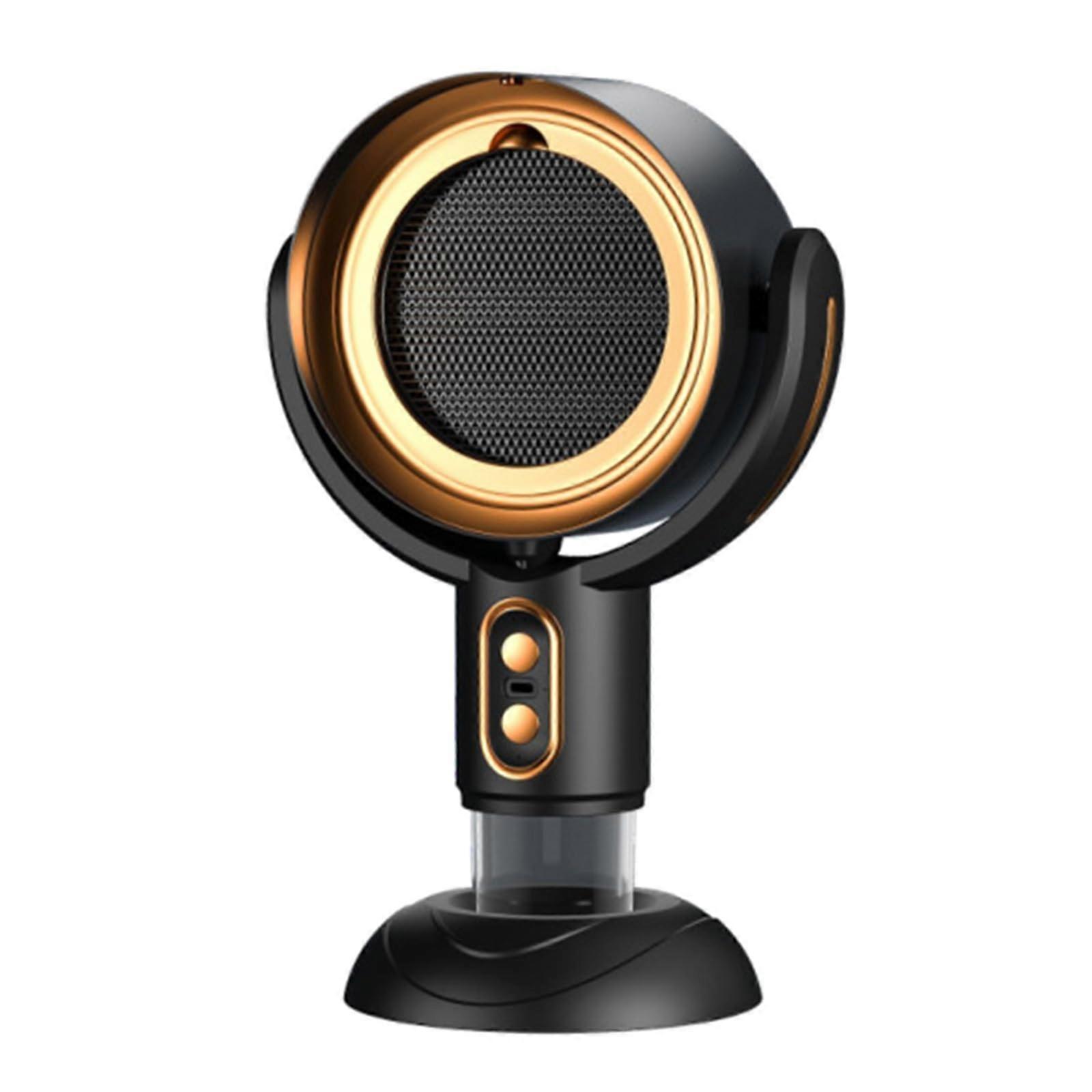 High-Efficiency Portable Canopy Fan, Rechargeable Gold, ABS Material, Ideal for Small Indoor and Outdoor Spaces