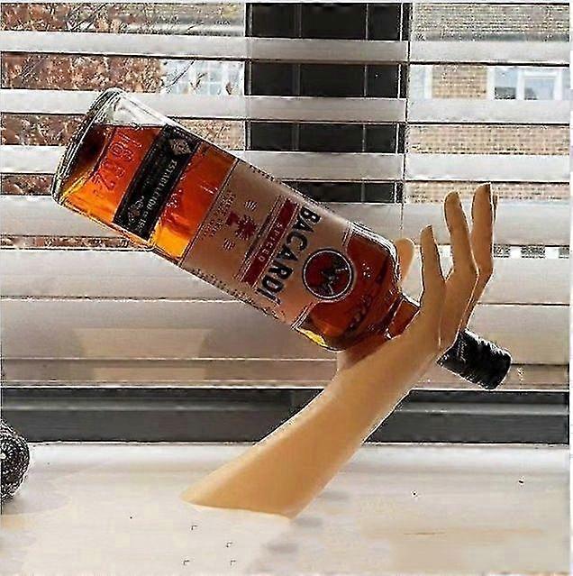 Hand-Shaped Wine Bottle HolderUnique 3D Printed Wine RackRealistic Hand Design Bar AccessoryModern H