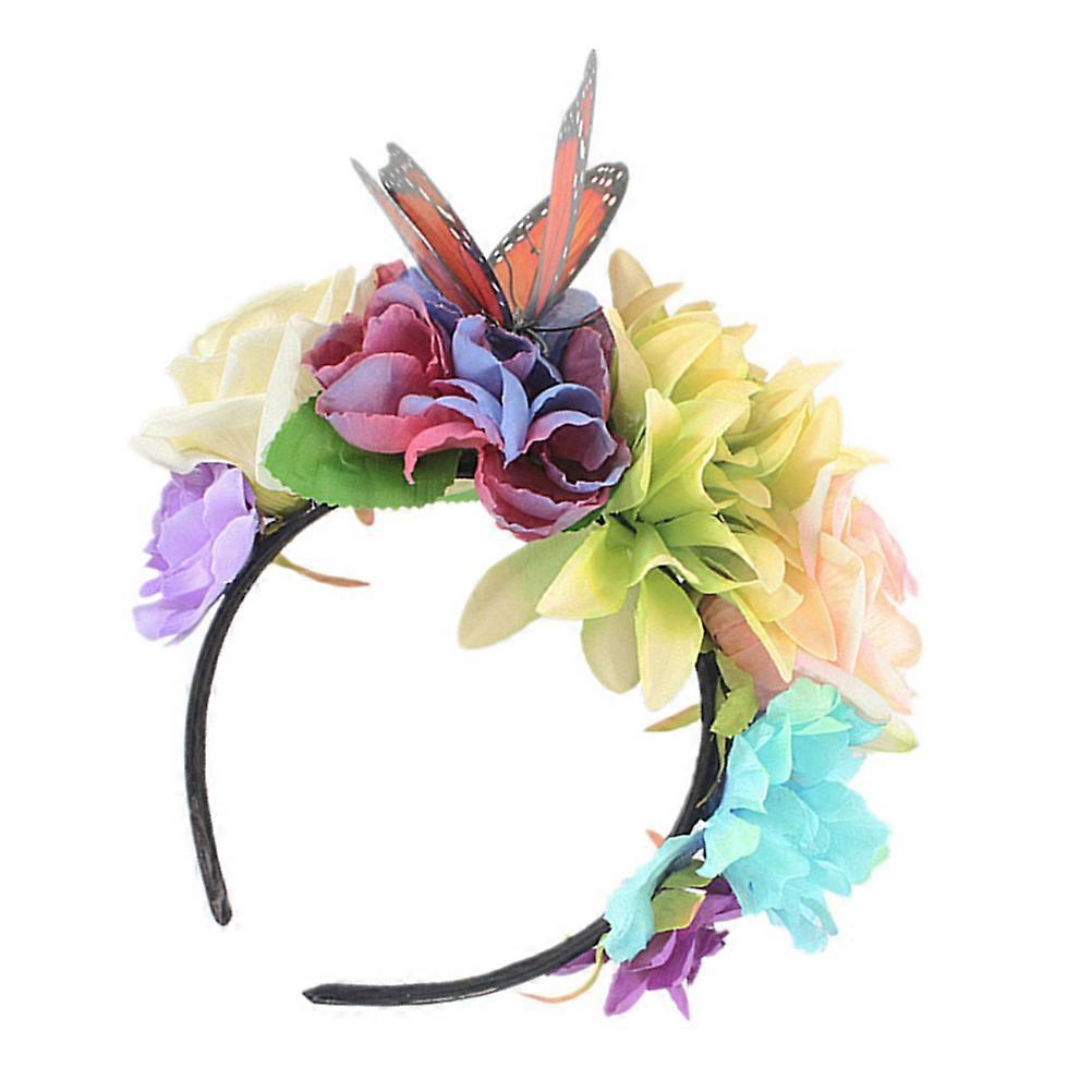Here's a refined and engaging product description based on your input:
**Beautiful Rose Flower Crown Headband – Lightweight Floral Hair Accessory