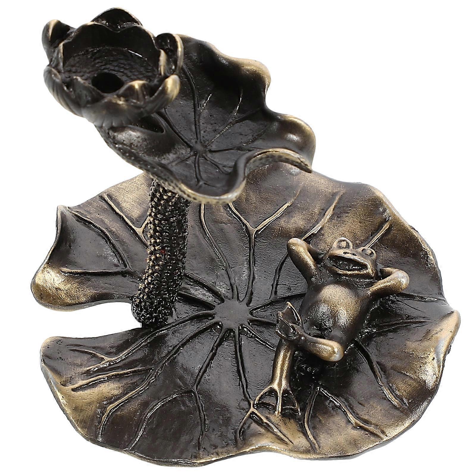 Chic Alloy Backflow Incense Burner for Aromatherapy, Meditation, Home Relaxation, and Improved Sleep Quality