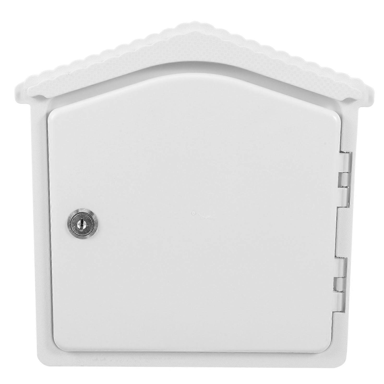 Wall Mount Milk Box with Lock, Plastic Drop In Package Case for Porch and Outdoor Use, Space Saving Sealed Milk Bottle Holder for Home and Garden,