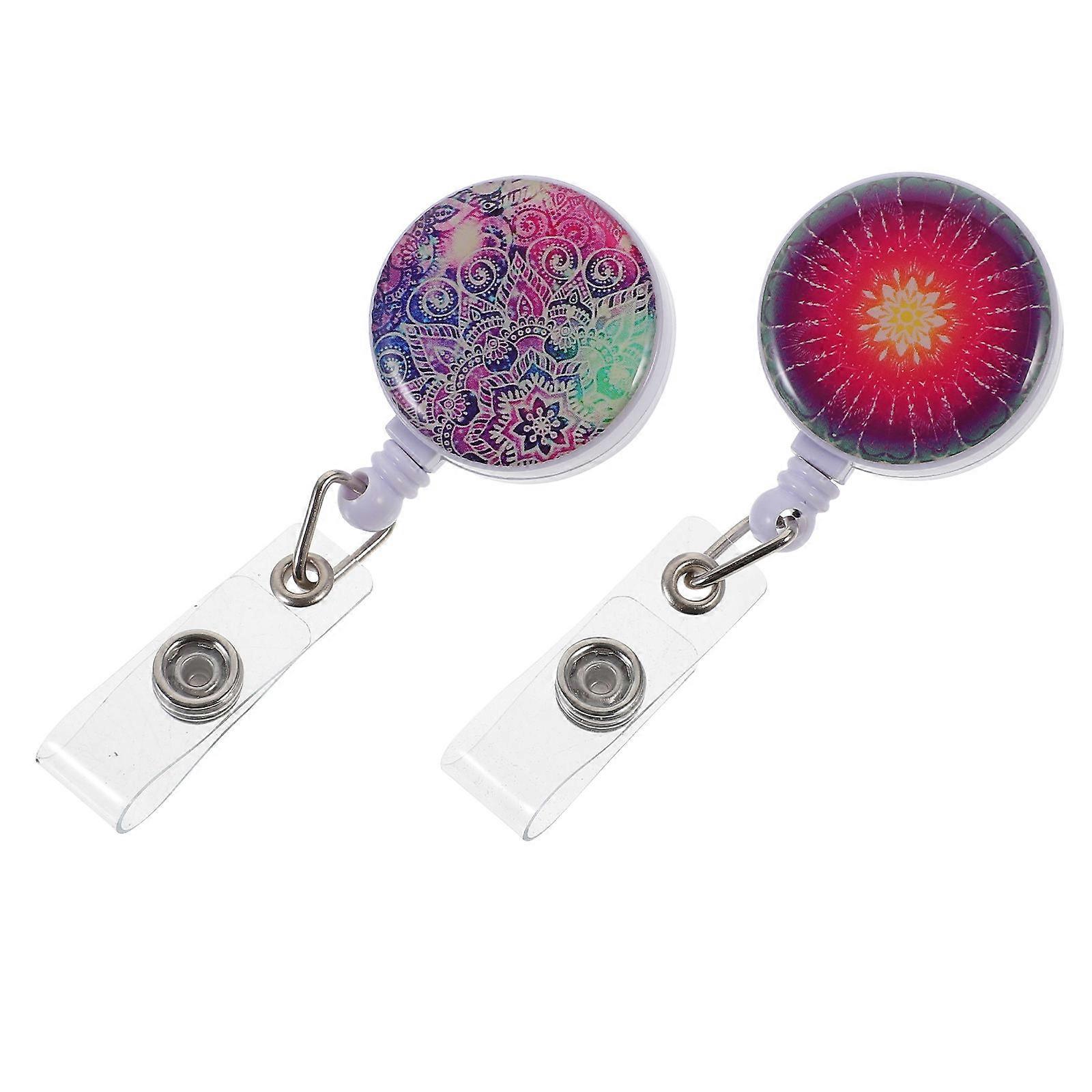 Retractable Nurse Badge Reel Multi Function Lightweight ID Card Holder with Serrated Clip for Medical Staff, Office Workers & Students