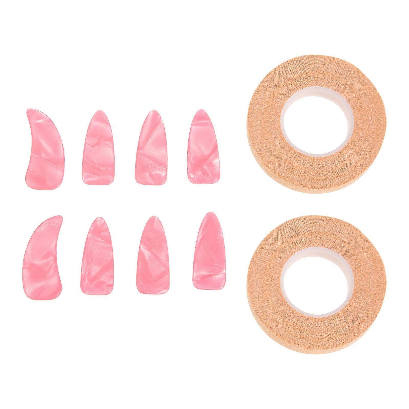 Nail Guards For Guzheng Practice In Thickened Design Pink Color 2.3x1.3cm Providing Use For Musicians 1 Set