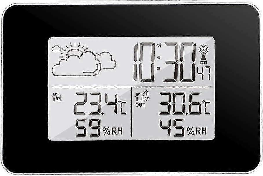 Wireless Digital Weather Station with Indoor & Outdoor Forecast - Thermometer, Hygrometer & Clock for Home Use