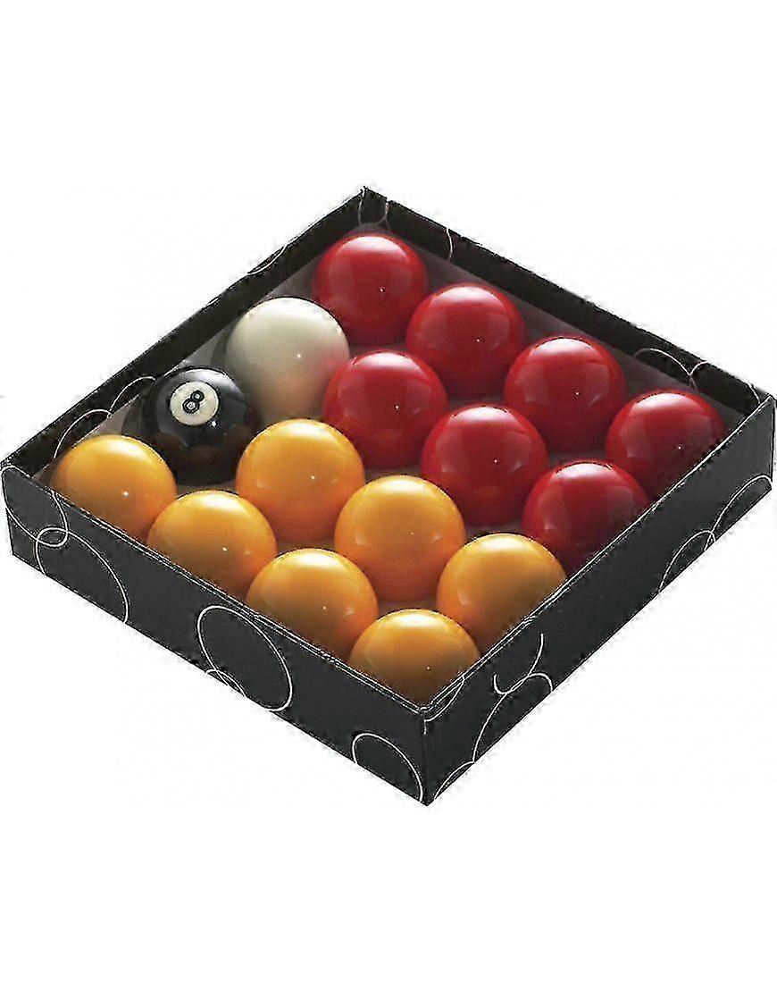 A Boxed Set of PowerGlide Classic Standard Red and Yellow 47.5mm Pool Balls.