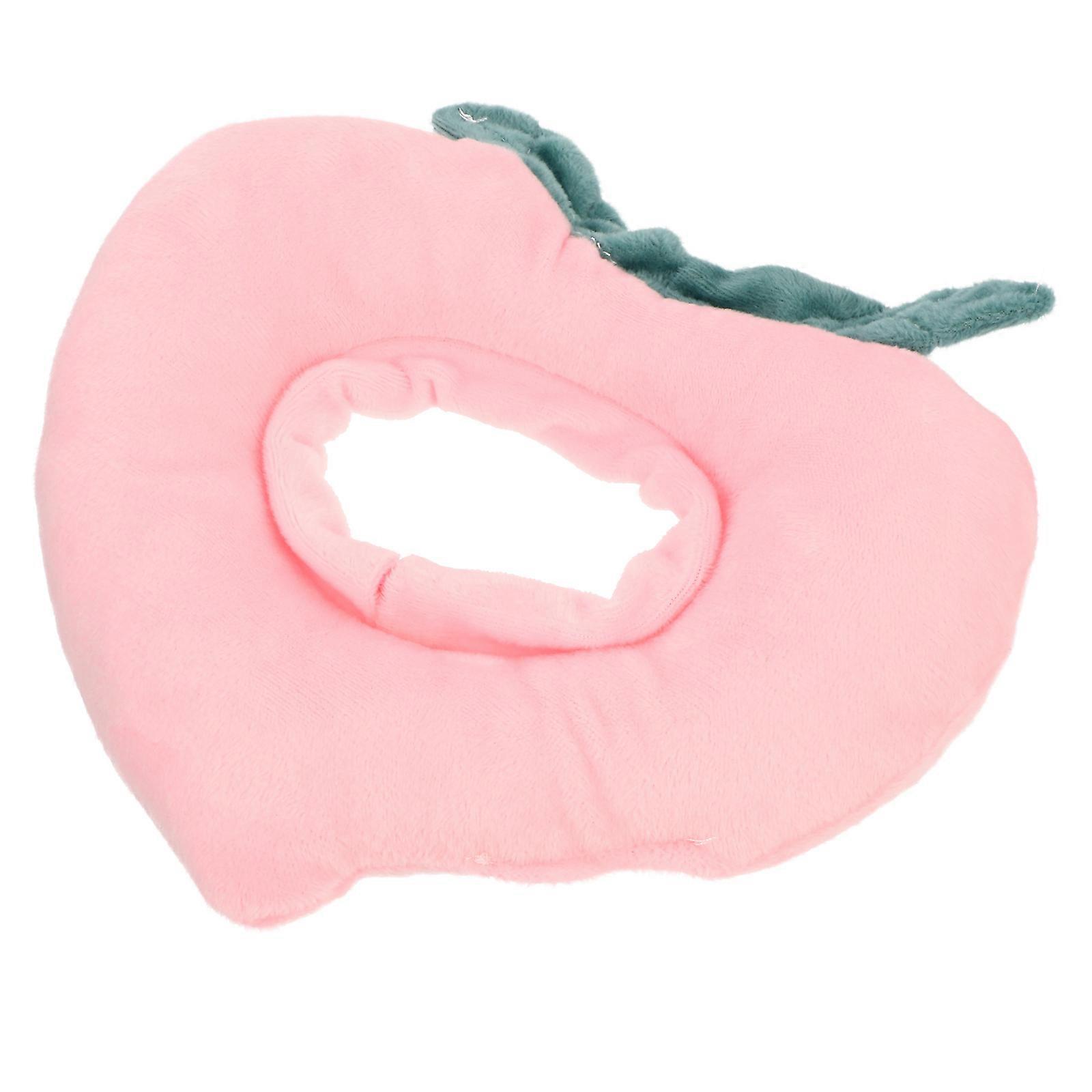 Pet Neck Cone for Beauty Grooming in Pink Plush Peach Style 1Pack Prevent Licking