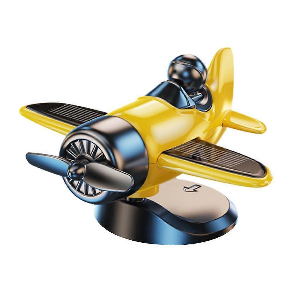 Solar Powered Airplane Shaped Car Ornaments,Dashboard Solar Aircraft Model
