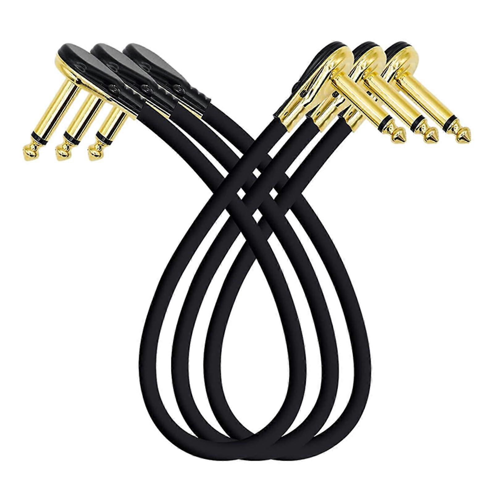 Guitar Patch Cables, Patch Cables for Guitar Pedals, Low Noise Quality Guitar Patch Cables, Right Angle.