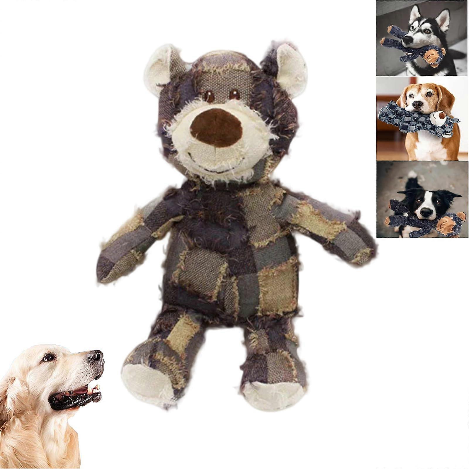 Indestructible Dog Toy for Large Dogs, Durable Bear Design, Aggressive Chewers, Purple Teddy Toy, 2024 Upgrade, Large Size