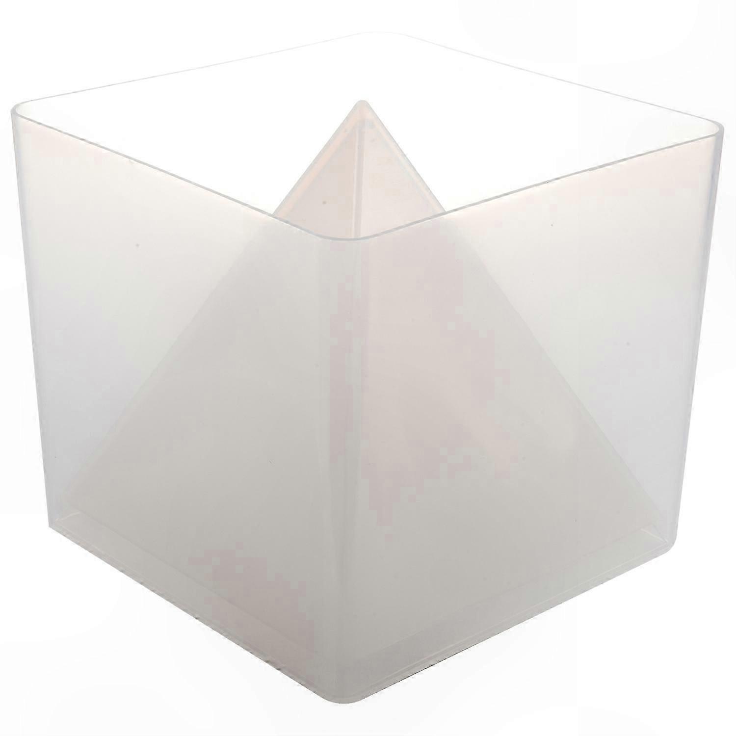 Silicone Pyramid Mold for Resin Jewelry Crafting with Plastic Frame Support