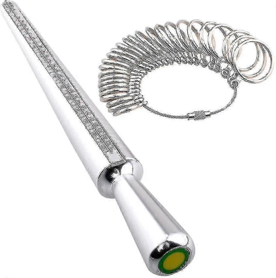 Ring Sizer Measuring Tool Set - 4 Sizes Metal Mandrel & Finger Sizing Tool for Accurate Measurement