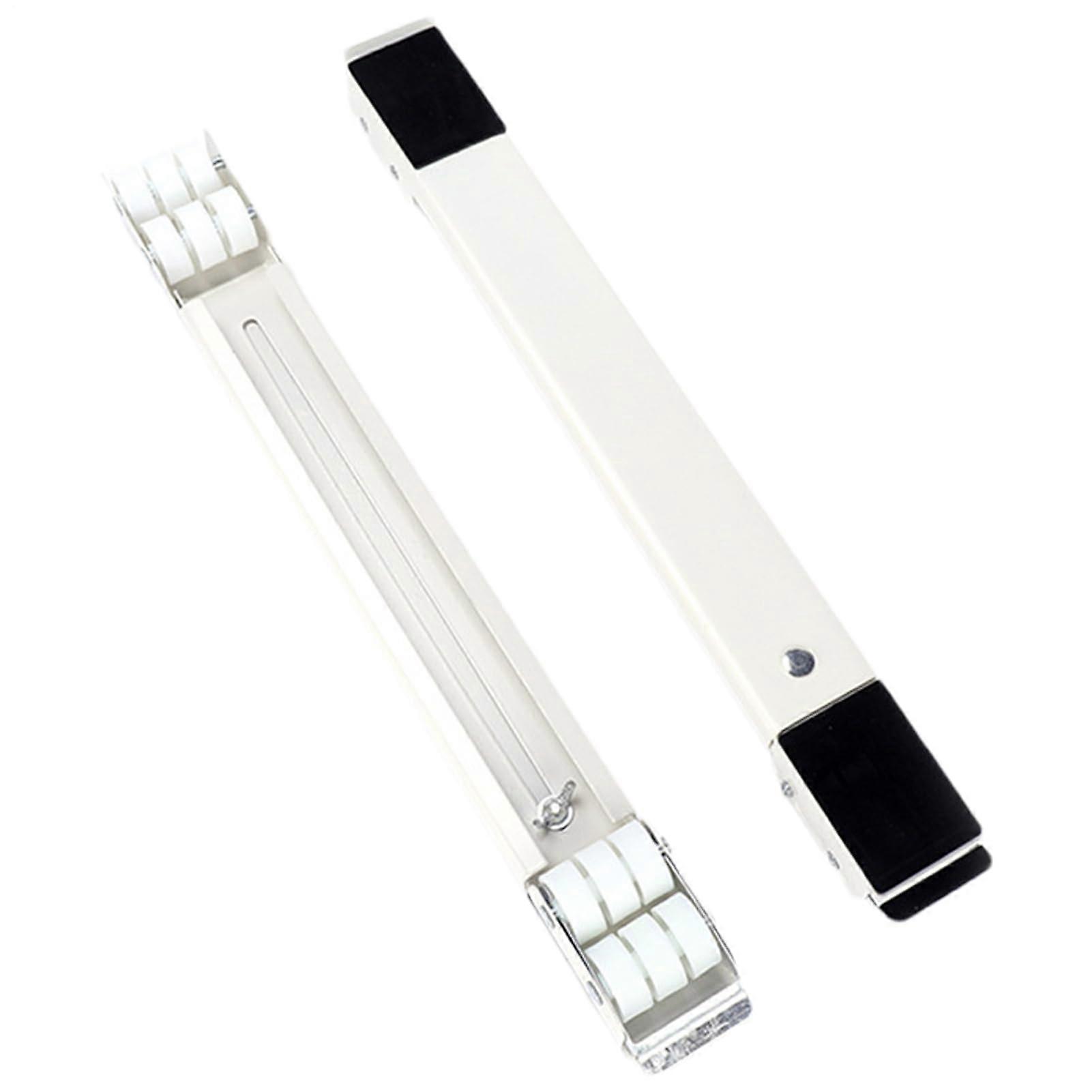 Washer Mover | Heavy-Duty 2 Washing Machine Roller Sliders, Appliance Roller with Retractable Stand and Brake, White