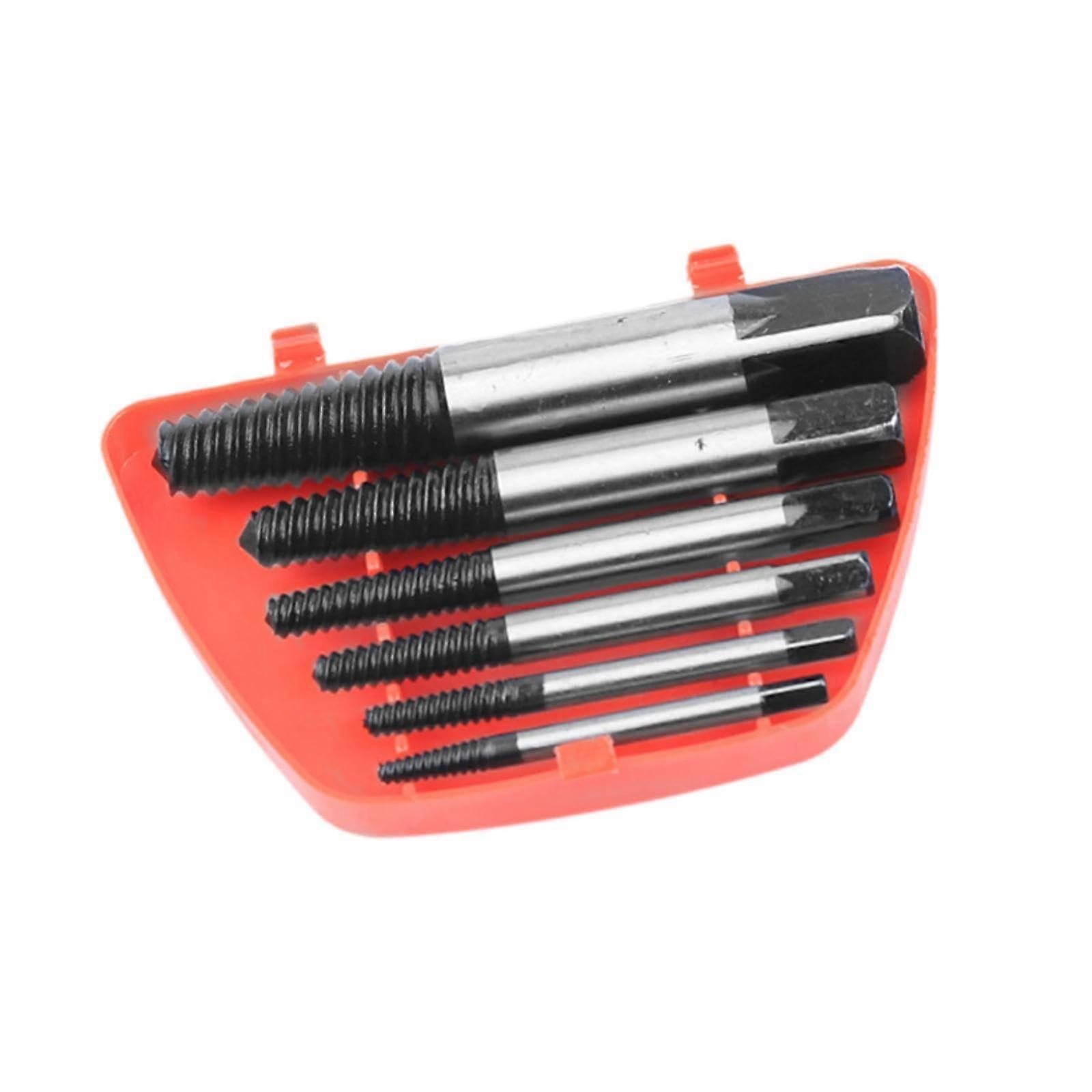 Damaged Screw Extractor Kit Accessories Easy to Use Convenient Practical Sturdy Damaged Bolt Removers for Plumbing , 6pcs