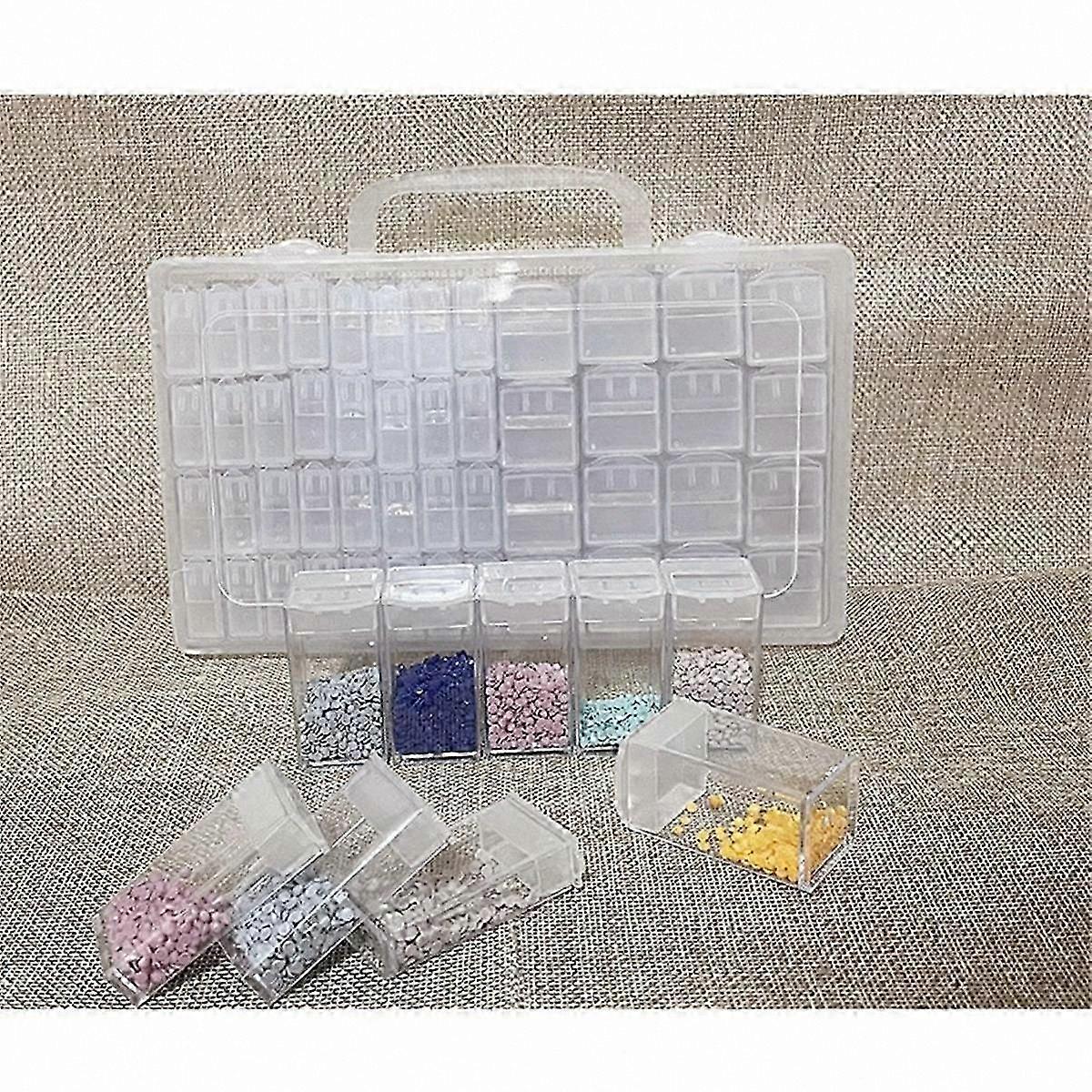 Seed Storage Organizer Box with 48 Slots, 2 Sizes, Label Stickers, Durable and Portable Container for Seed Organization