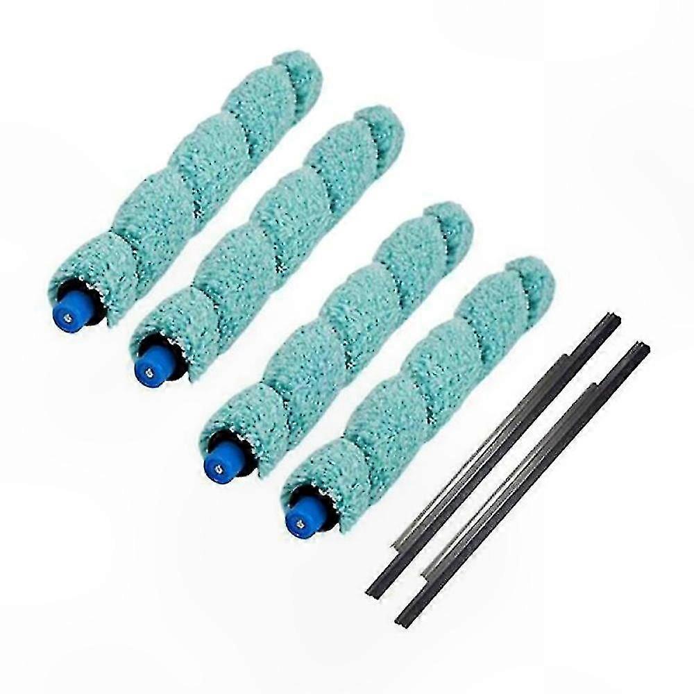 6-Pack Replacement Brushes and Scrapers for Floor Washing Robots Compatible with W400 Models
