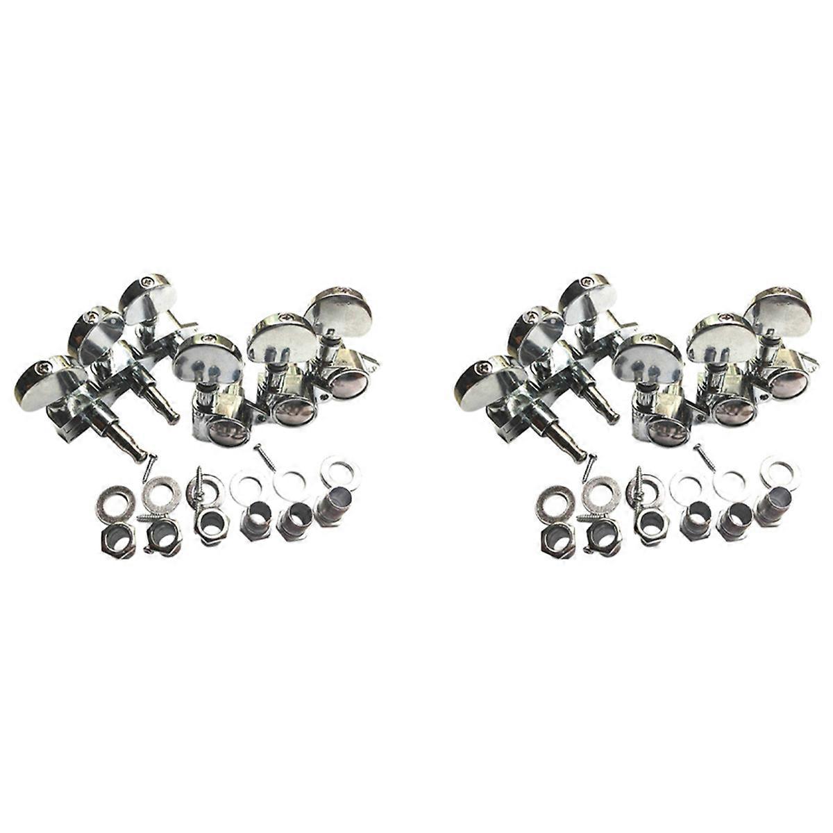 12X Guitar String Knob String Winder Fully Enclosed Guitar String Tuning Pegs Keys Tuners Machine He