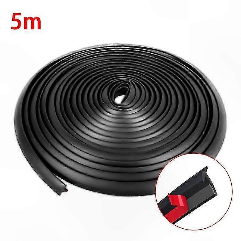 Universal T-Type F Flare Trim Rubber Seal for Car Wheel Arch 5/10m Weatherproof Auto Accessory
