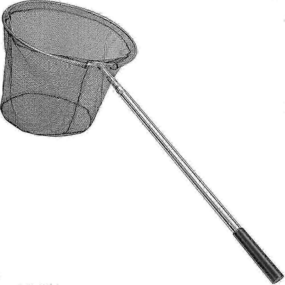 Fishing net with foldable net, reusable nylon braid dip