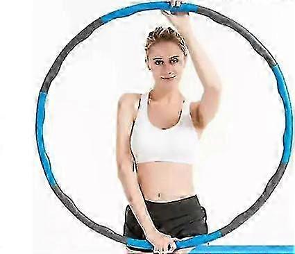 Blue 1kg Adjustable Soft Weighted Hula Hoop Fitness Ring For Kids And Adult