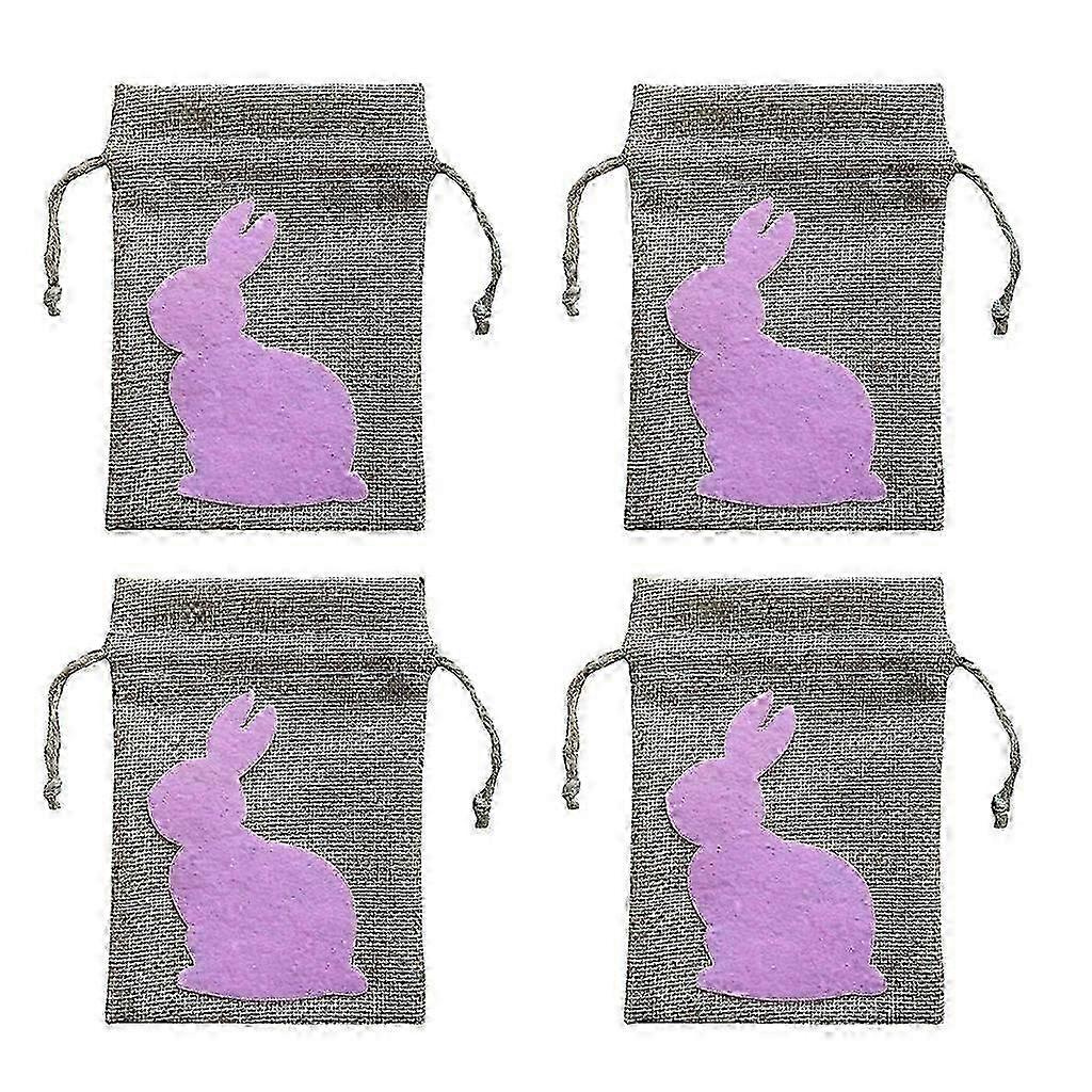 4-Piece Easter Bunny Drawstring Gift Bags - Perfect for Birthdays &...