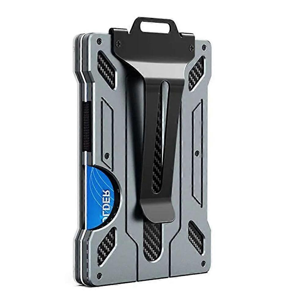 Outdoor Card Holder Practical Aluminum Fashion Mini Smart Magic Wallet for Work ID and Business Card Holder