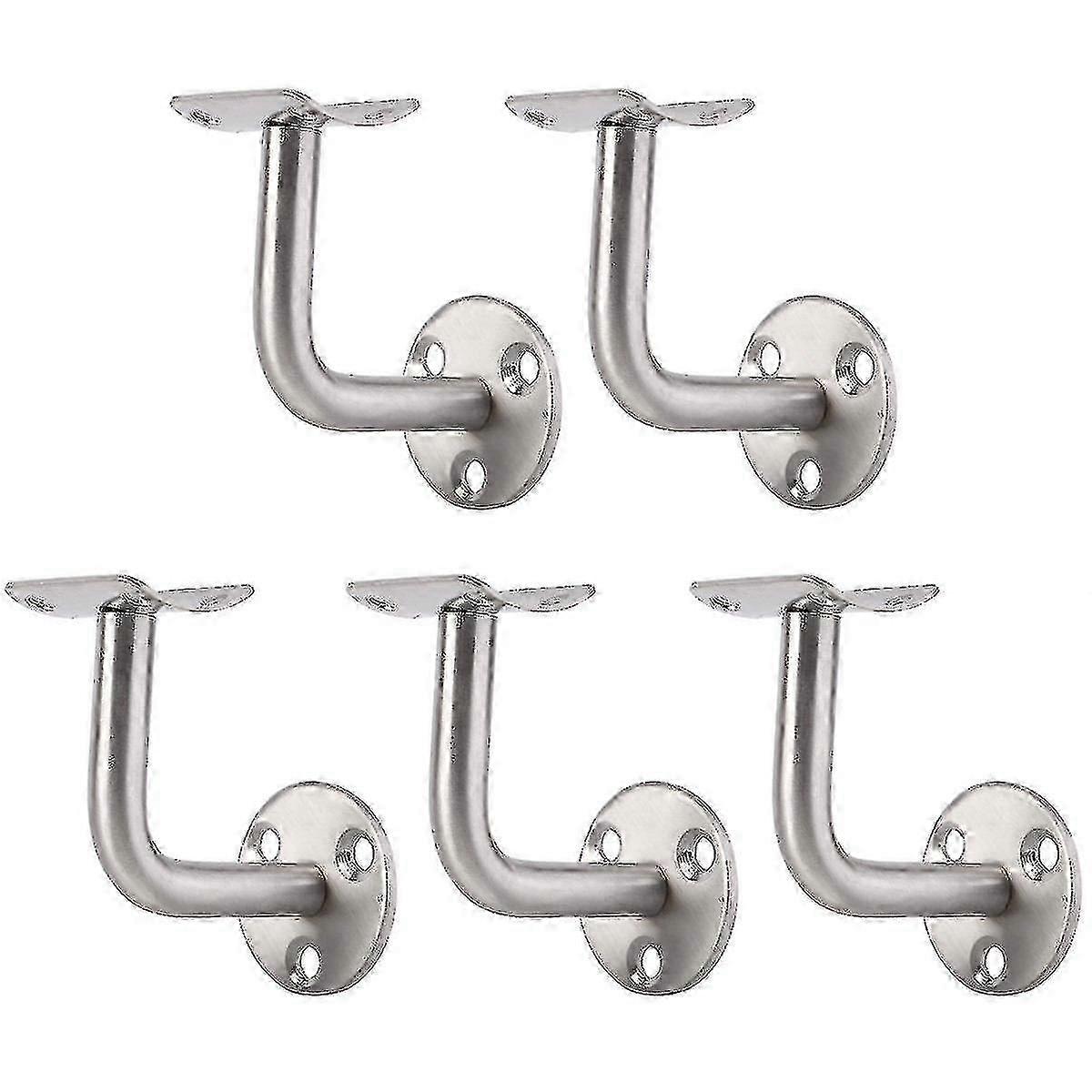 Handrail wall brackets for balustrade support - 5 stainless steel pack