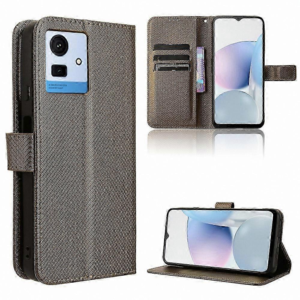 Textured Leather Protective Phone Case with Diamond Pattern Design