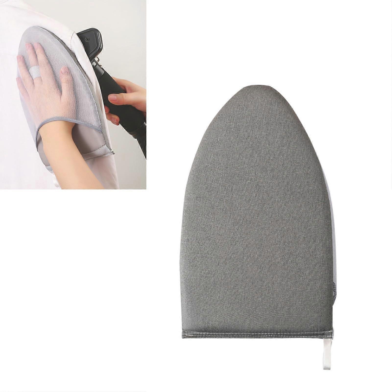 Garment Steamer Ironing Gloves AntiSteam Gloves With Finger Loop HeatResistant Grey Mitt 9.65 x 5.71 x 0.79 In