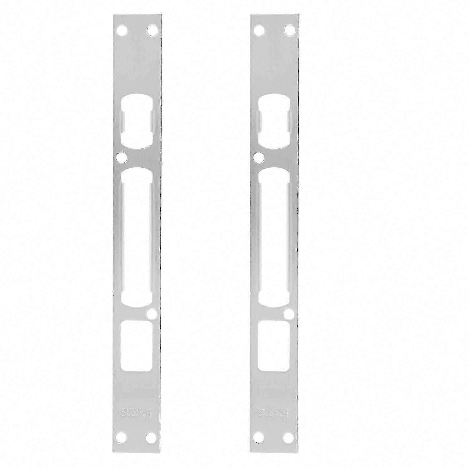 2pcs Door Security Strike Plates, Long Plate Door Lock Strike for Secure Reinforcement