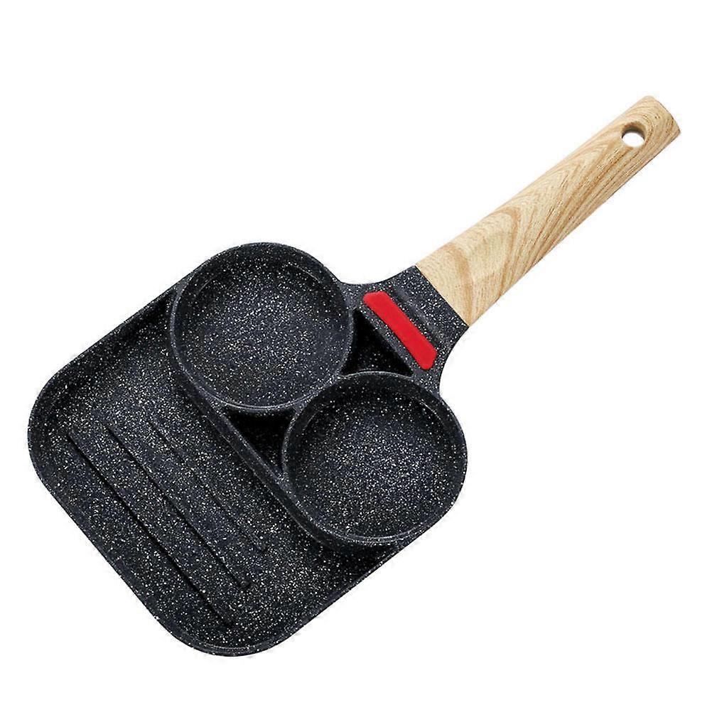 Fried Egg Pan 3-Compartments Non-stick Omelette Egg Cooking Pan Kitchen Tool