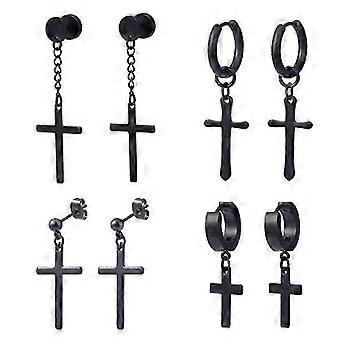 Classic Dangle Earrings 4 Pairs For Titanium Steel For Cross Pendant Earrings Fo