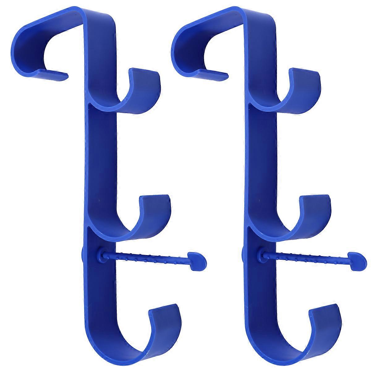 Adjustable Pool Leaf Skimmer Net Holder Ground Pools Pole Hanger Blue