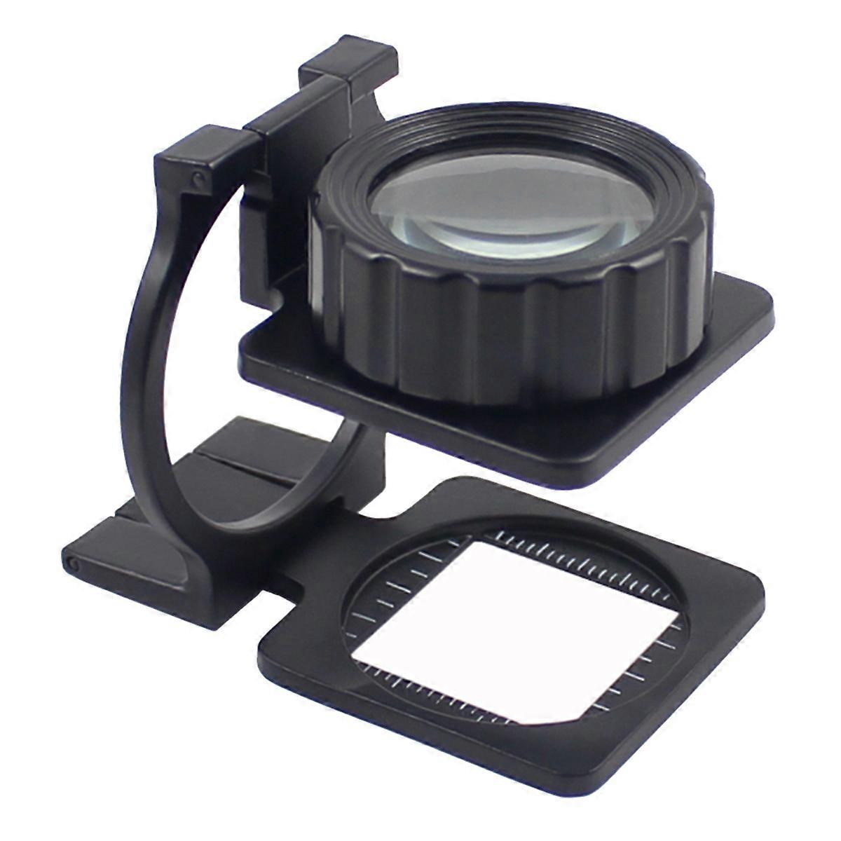 20X 30mm Double Glass Metal Paint Folding Textile Optical Magnifiers Reading Magnifying Glass Lens Pocket Magnifier