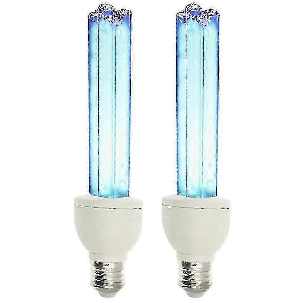 2パックE27 UV殺菌電球15W 220Vオゾン消毒ランプ、滅菌用紫外線チューブ