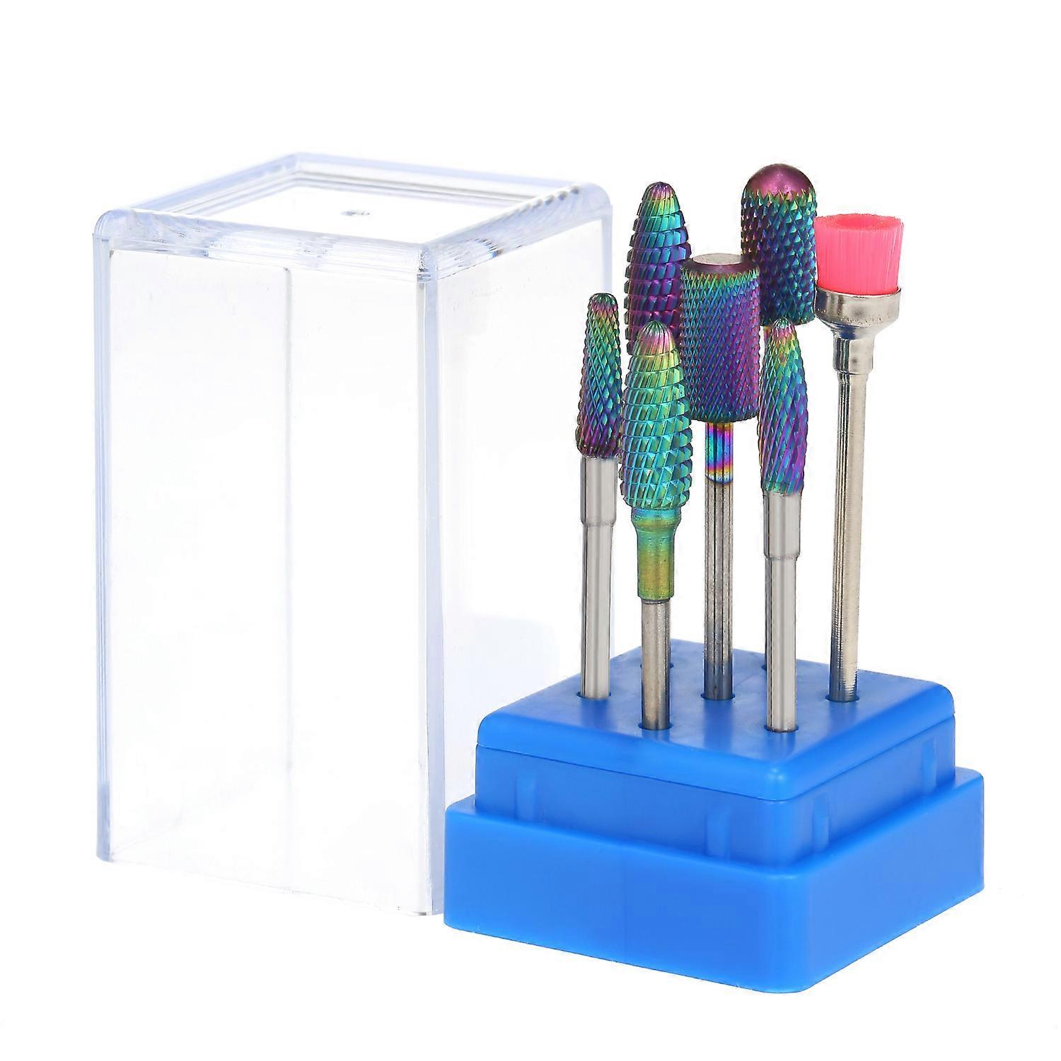 7pcs Nail Drill Bits Set 2.35mm Nail Grinding Heads with Box
