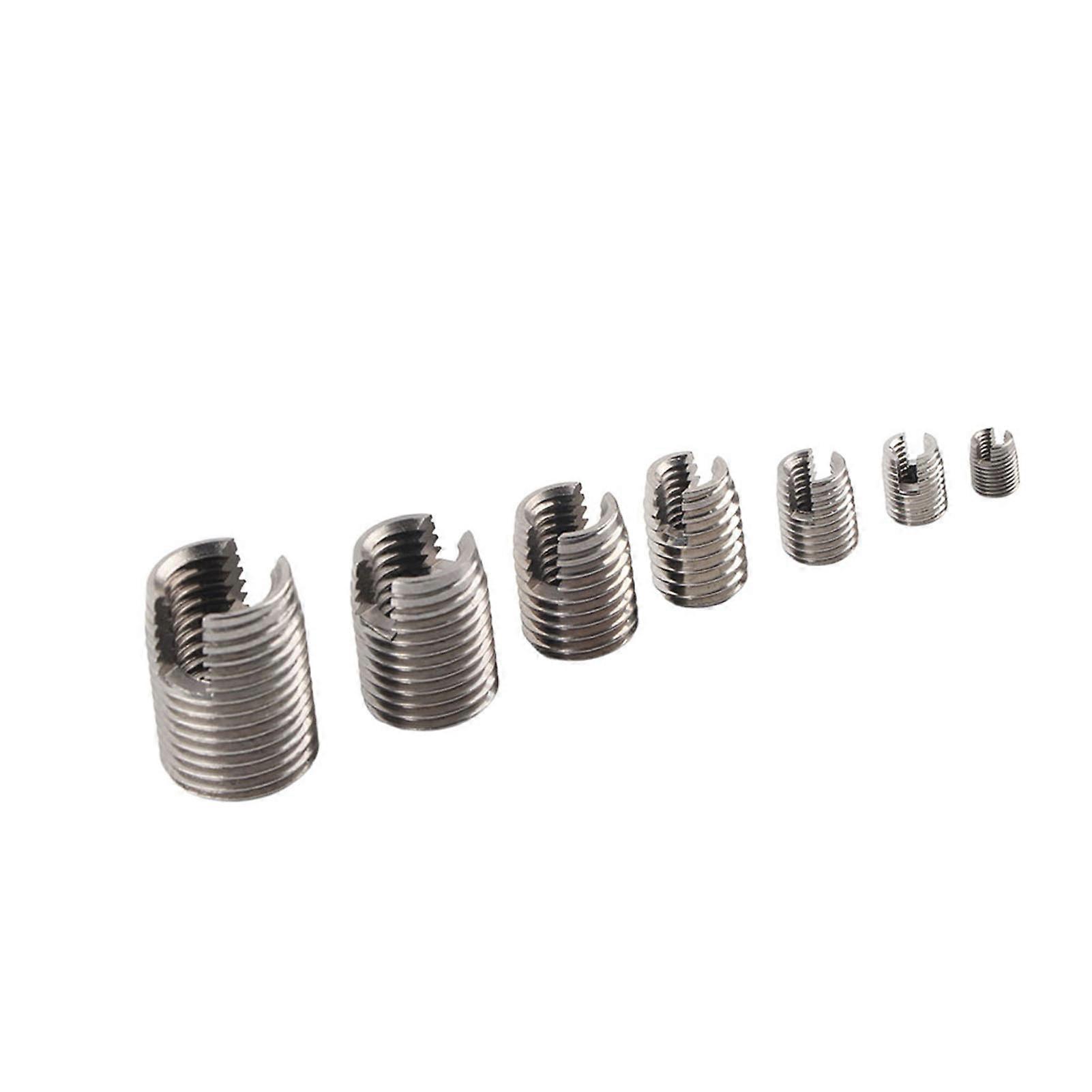 50Pcs Stainless Steel Thread Insert Set M3-M16 Silver Repair Kit
