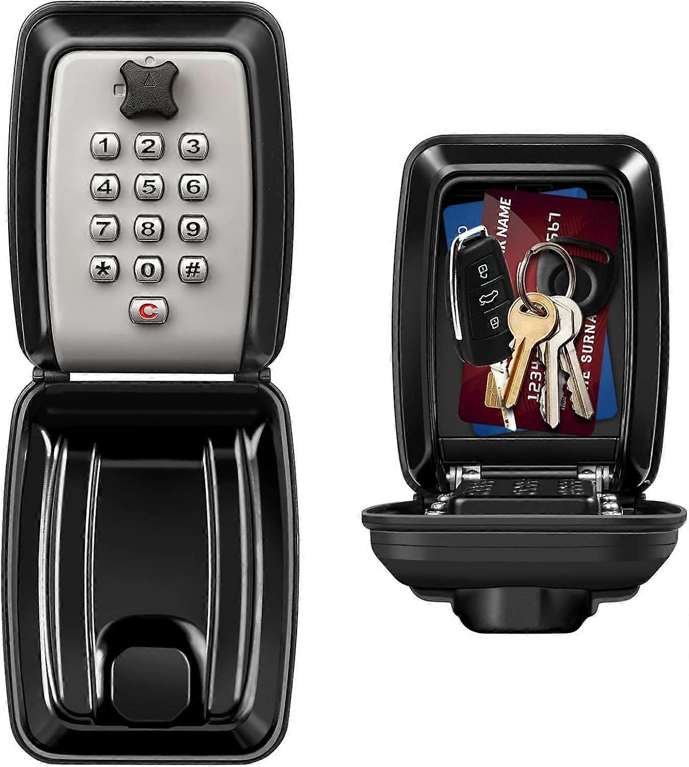 12 Digit External Digital Code Security Key Box, Large Wall Mounted Rustproof Key Safe, He