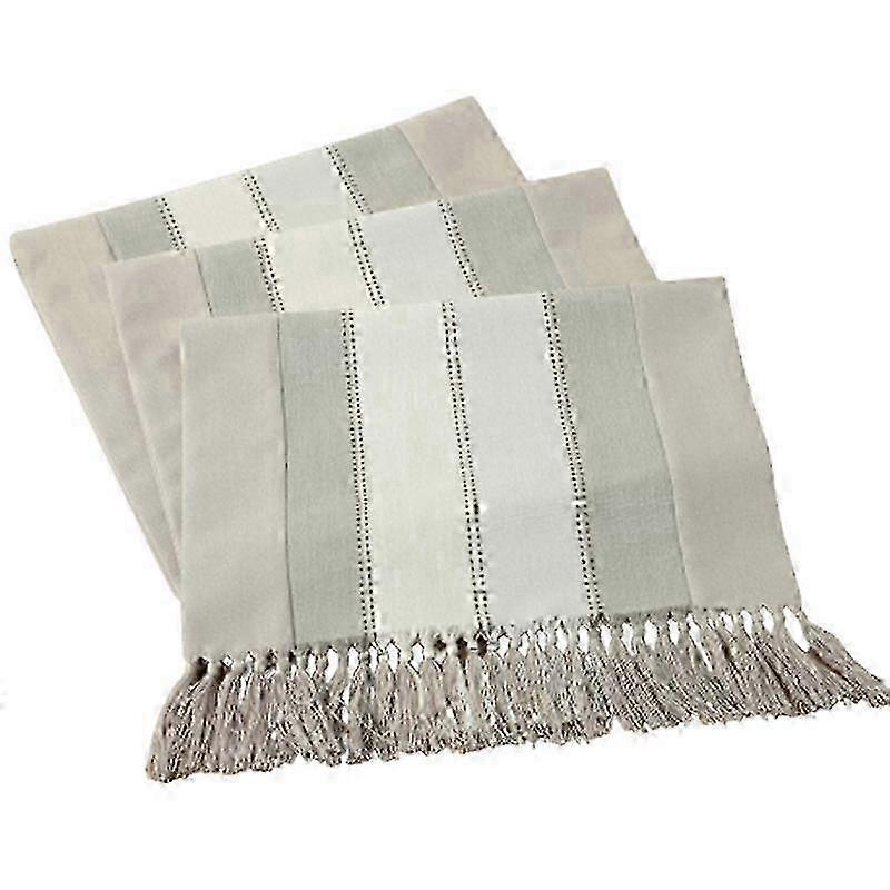 Vertical Stripe Rustic Table Runner with Tassels Linen Cotton Coffee Dining Table Cloth Runners Long Non Slip(38x220cm) 2025