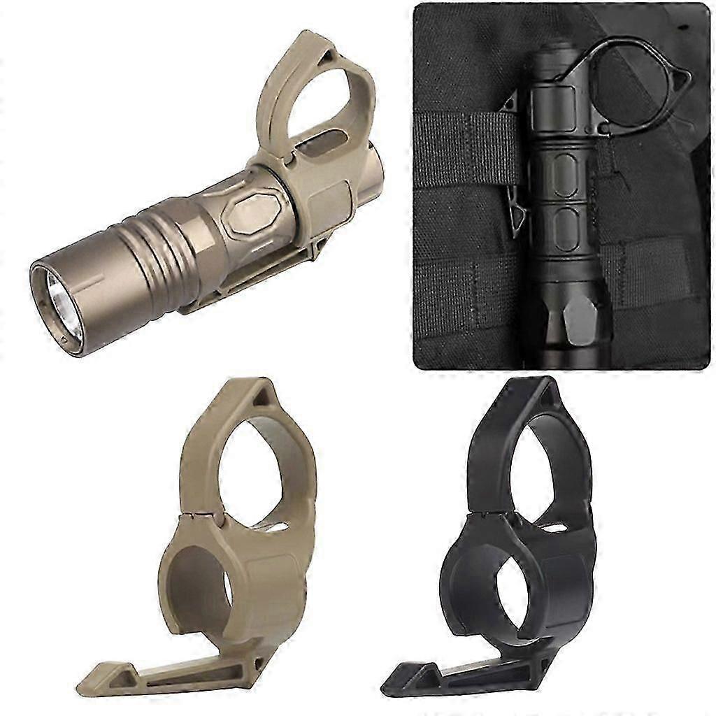 Finger Release Ring with Pocket Clip Lightweight Tactically Flashlight Holder