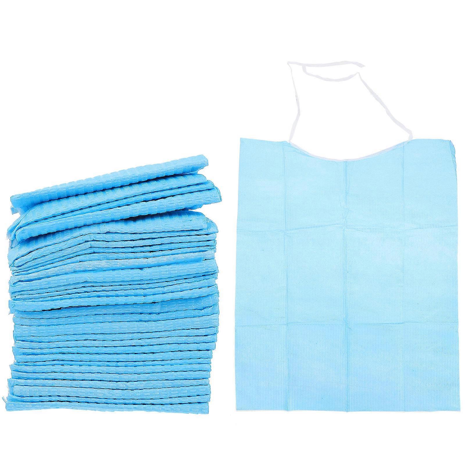 Blue Elders Practical Bibs Waterproof Feeding Bibs for The Elderly 120Pcs