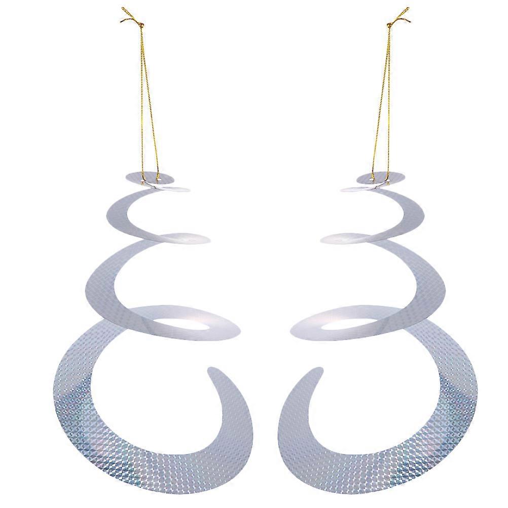 2Pcs Bird Reflective Rotating Expeller for Bird Use Silver Practical