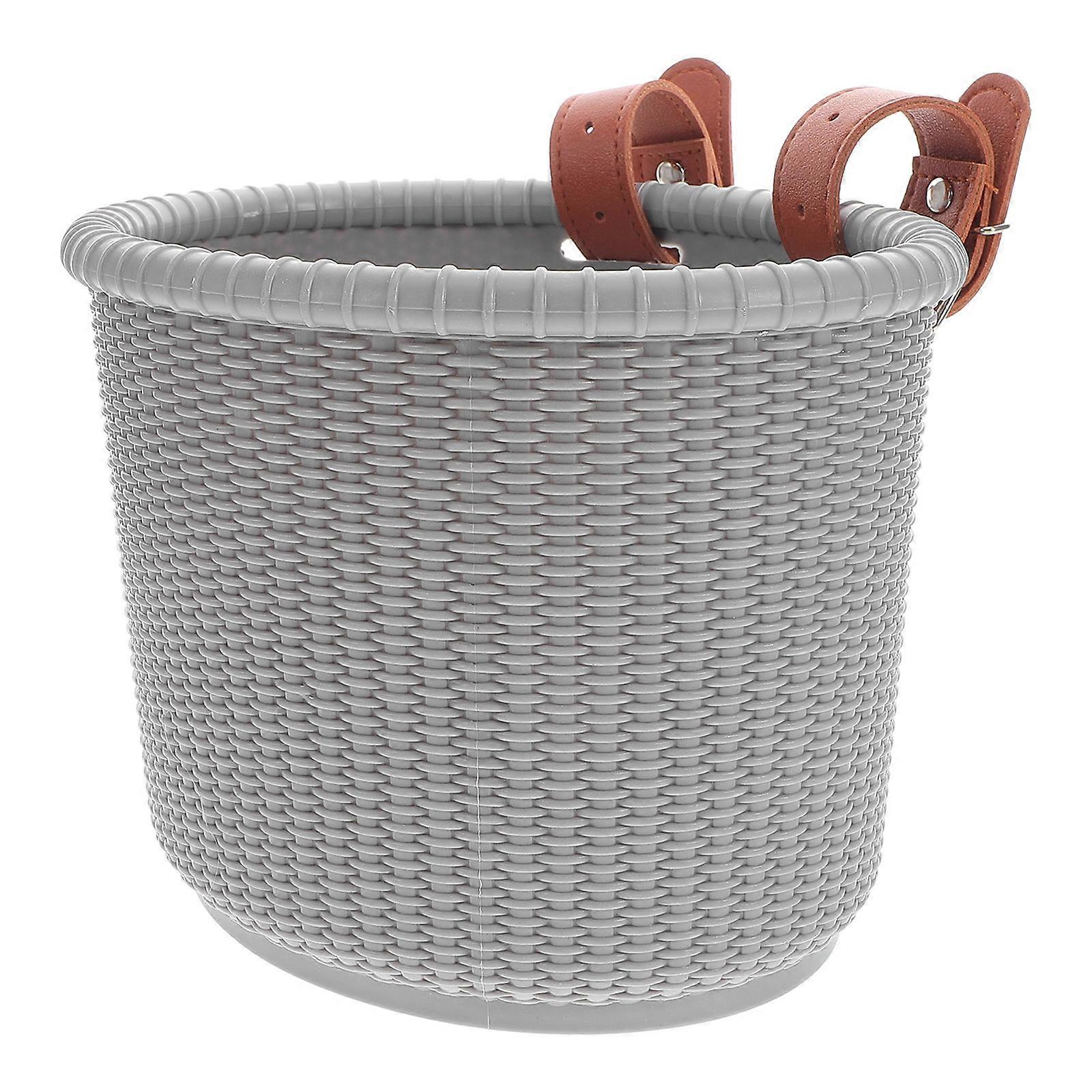 Bicycle Basket Kids Front Basket with Fixed Strap for Daily Use