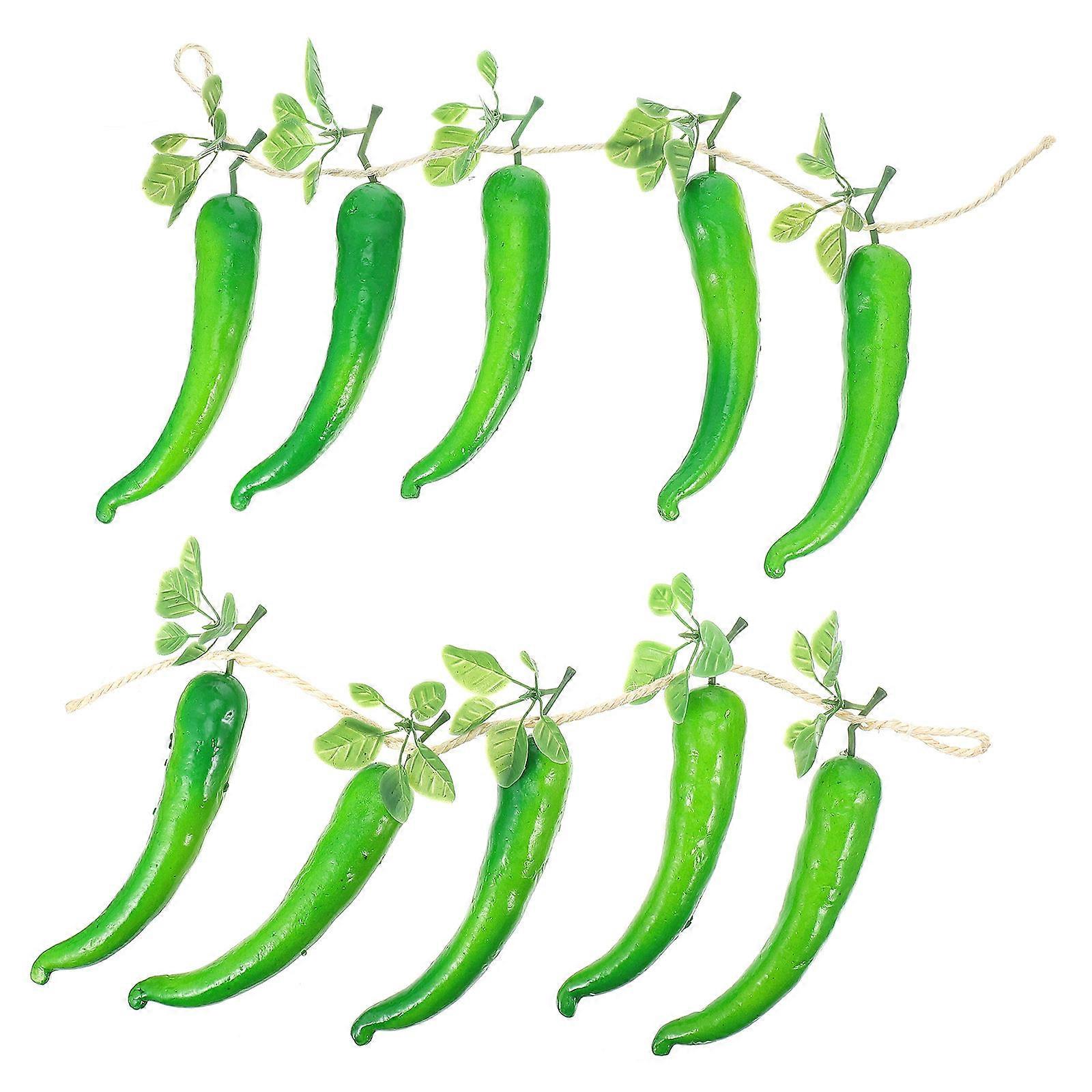 Vegetable Decor Realistic Pepper Pendant for Decor 2 Strings