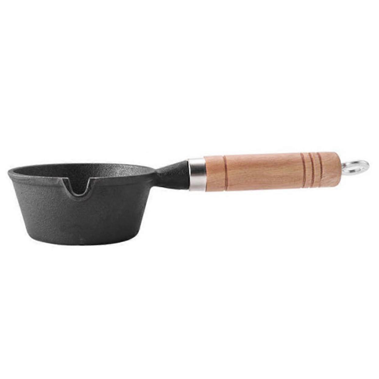 Cast Iron Mini Saucepan Nonstick Omelet Pan Induction Compatible Gas Stoves Milk Heating Even Heat Distribution