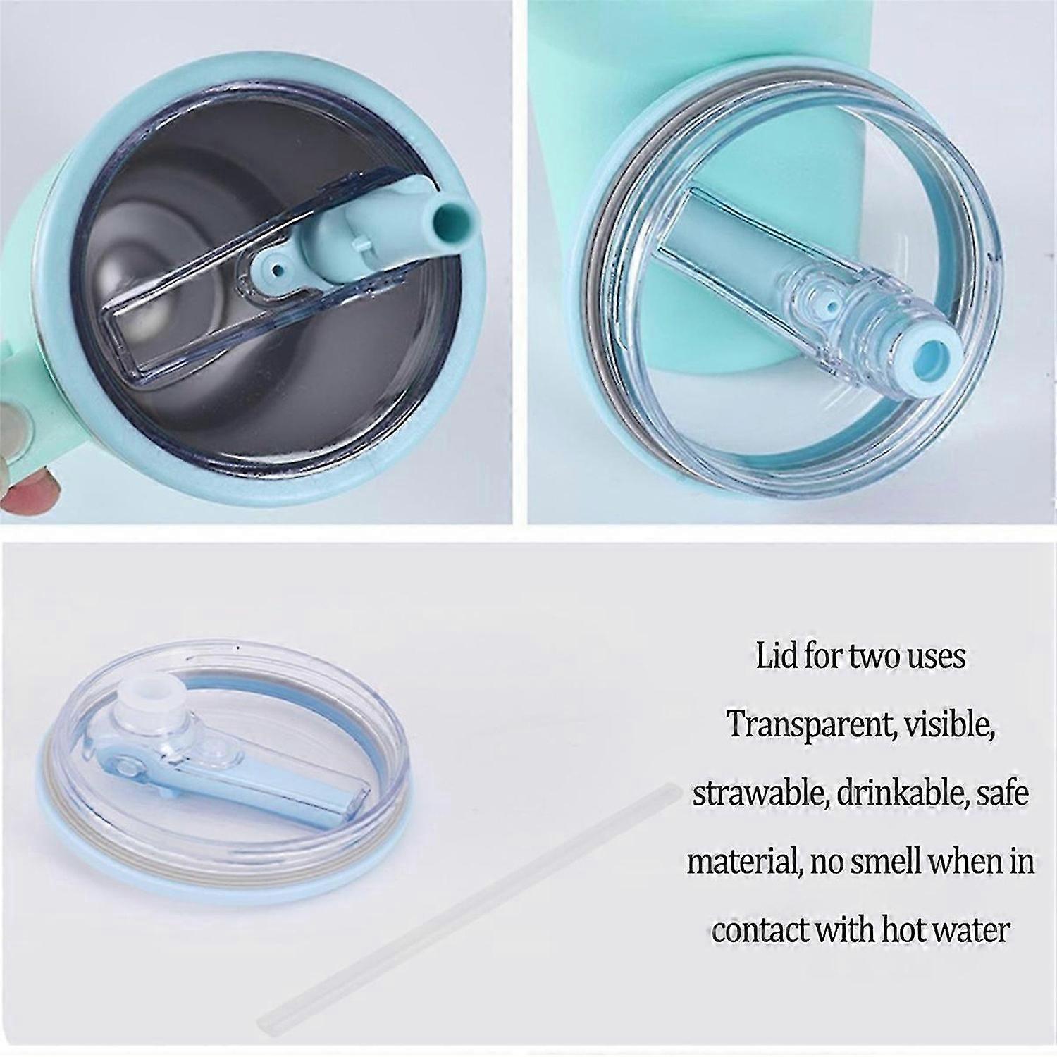 40oz Replaceble Tumbler Flip Straw Lid for Quencher Straw Lid Replacement Fit for HydroJug Traveler